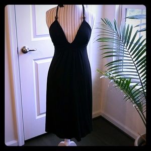 Sexy black halter dress
